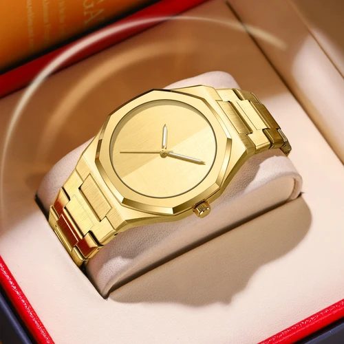 Reloj de cuarzo para hombre, marca superior Original, reloj de pulsera de acero inoxidable negro para hombre, movimiento japonés clásico de negocios resistente al agua