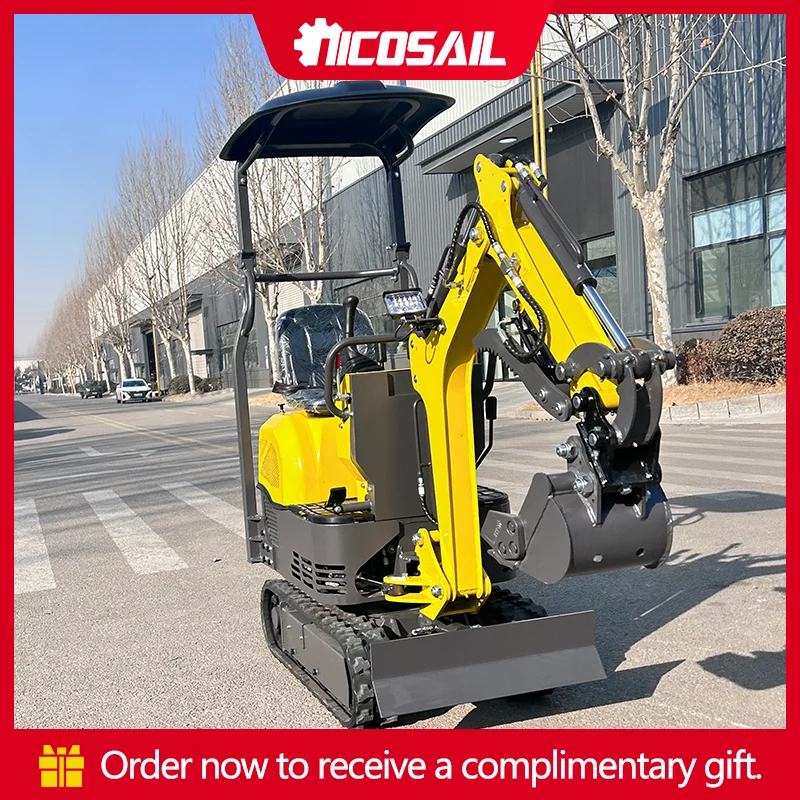 

Компактный мини-экскаватор 0,8 тонны для дома и сада, для посадки цветочных луков и рытья траншей, бесплатная доставка, двигатель Kubota, стандарты EPA/EURO 5