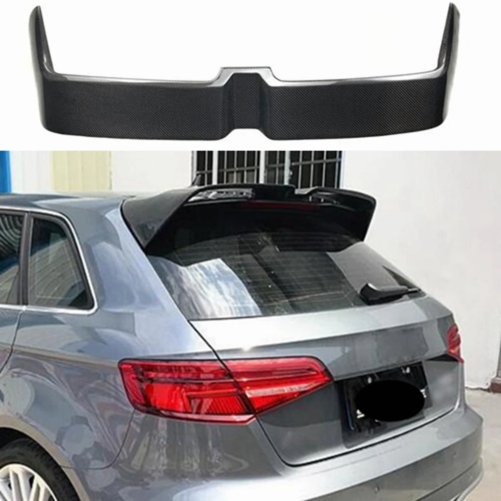 For Audi A3 S3 S Line 8V Hatchback 5Doors 2014-2018 High Quality ABS Plastic Rear Roof Spoiler Trunk Wing Boot Cover Accessories