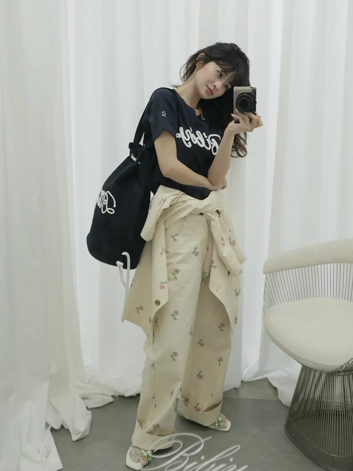 Womens Canvas Drawstring Tote Bag Casual Shoulder Handbag with Rope Details Striped Drawstring Bundle Backpack