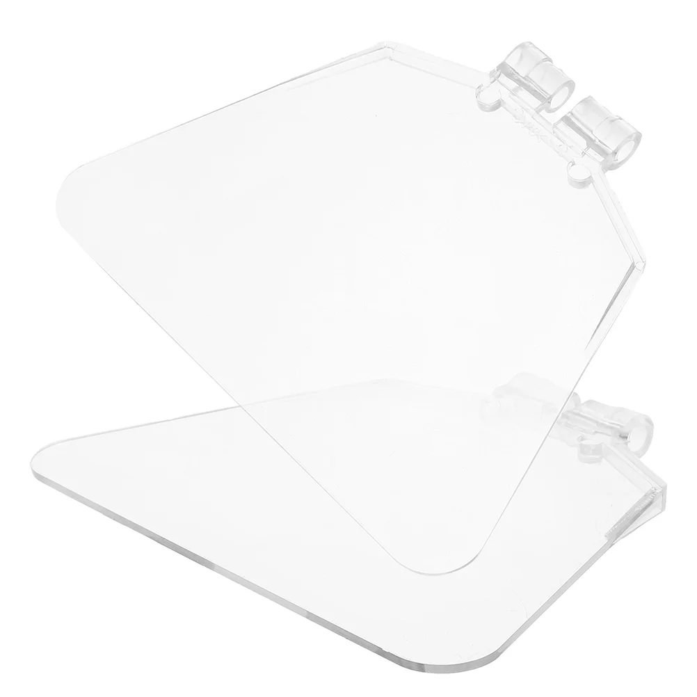 2 Pcs Bench Protective Shield High Transparency Dust Proof Cover Plastic Safety Equipment For Grinding