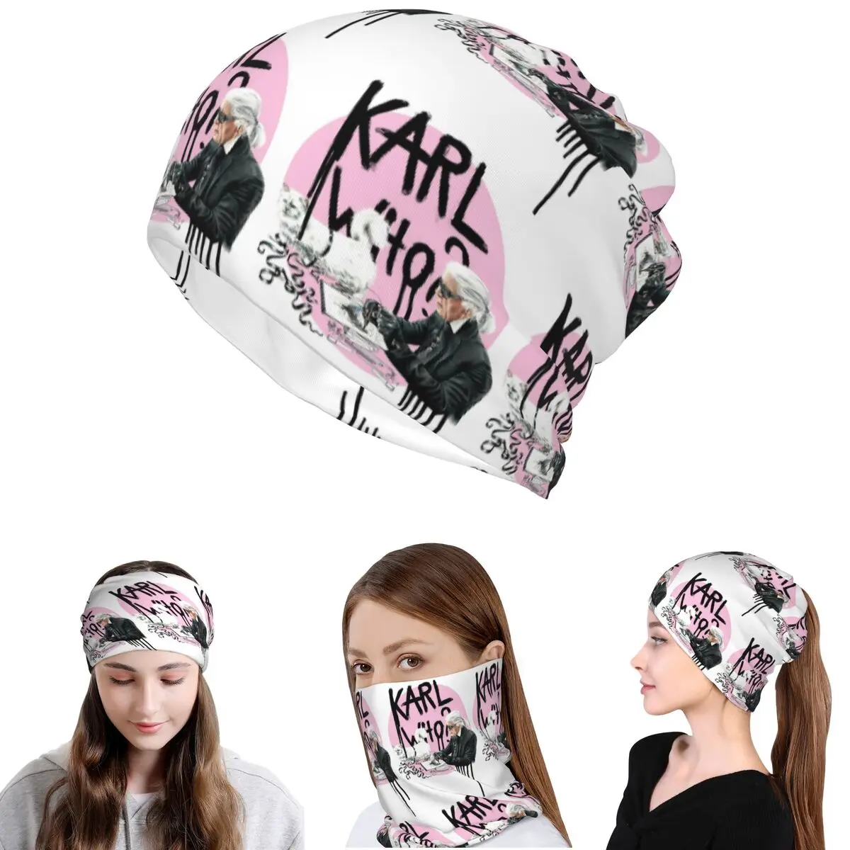 

Бандана Karl Who, шарф для лица, теплый велосипедный шарф, шапка-бини, унисекс, зимний вариант для взрослых