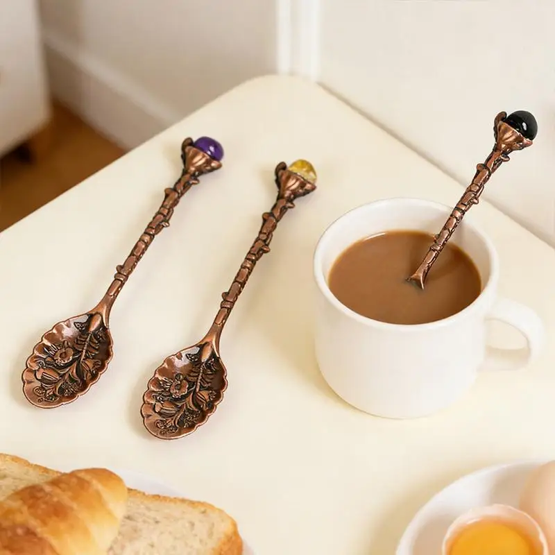 Tumbled Stone Crystal Spoon Natural Energy For Divination Healing Gift Home Decoration Unique