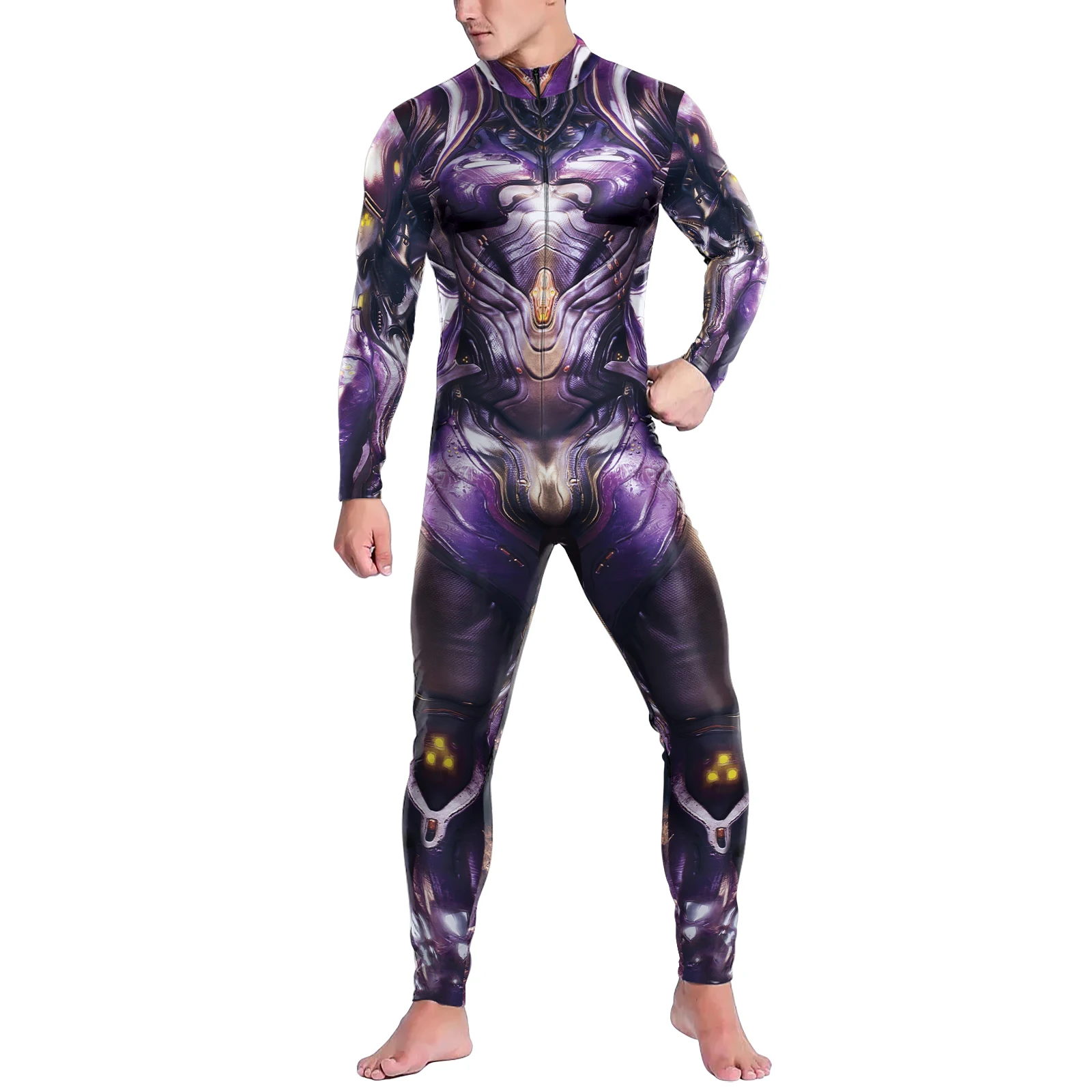 Zawaland Fashion Catsuit Jumpsuit Man Women Sense of Future Technology 3D Printing Clothing Bodysuit Cosplay Costumes Zentai