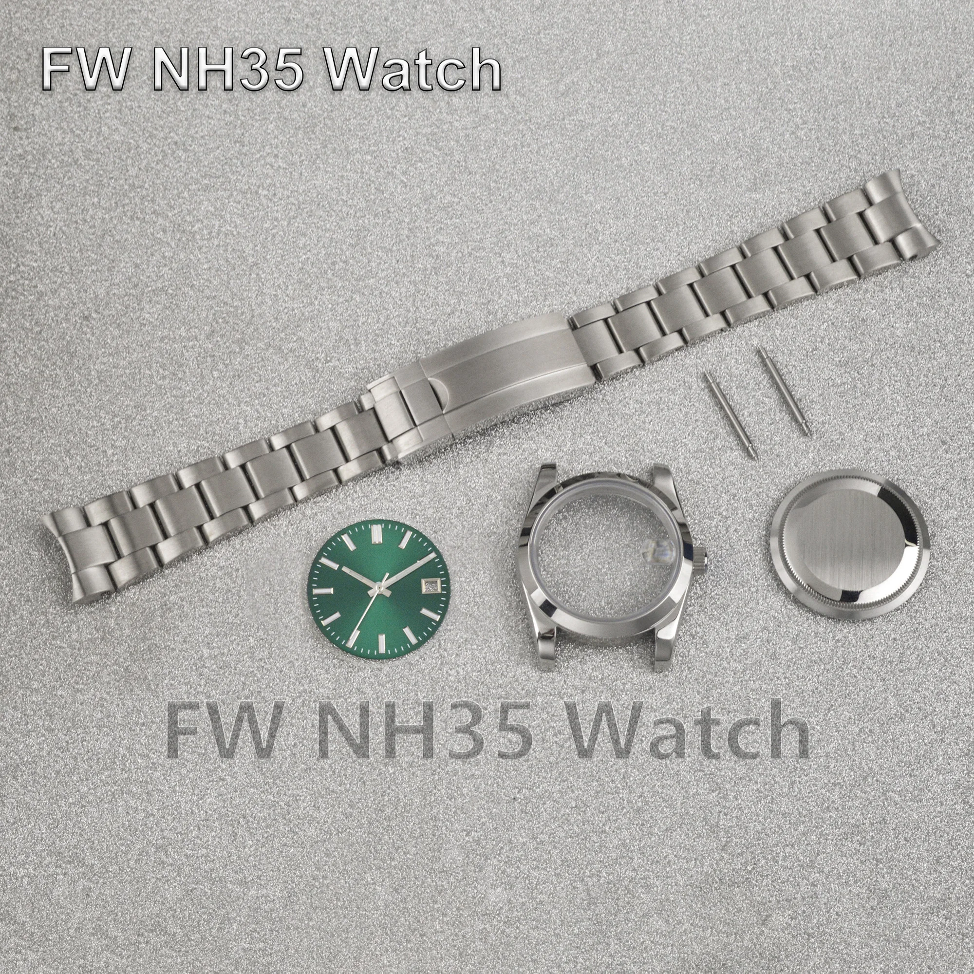 Sapphire Crystal NH35 Case Oyster Strap for Datejust Watches Mod Parts 10ATM Waterproof 36mm/39mm Case fit NH34/35/36 Movement