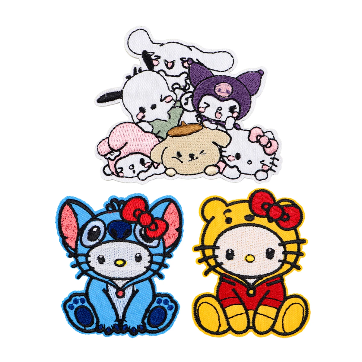 

Cute Stitch Cats Embroidered Patches for Clothing Jackets Cartoon Anime Patch DIY Iron on Patches Applique Accessories Stickers