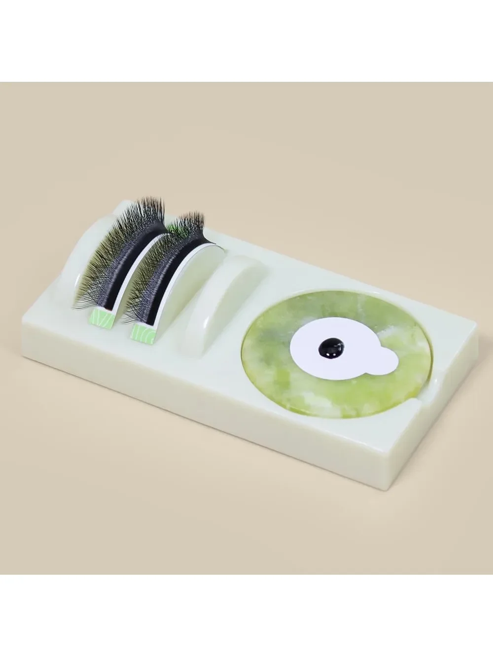 1 pcs 2 in 1 Eyelash Extension Plate Tray Grafting False Lashes Holder Glue Pallet Board Stand Pad