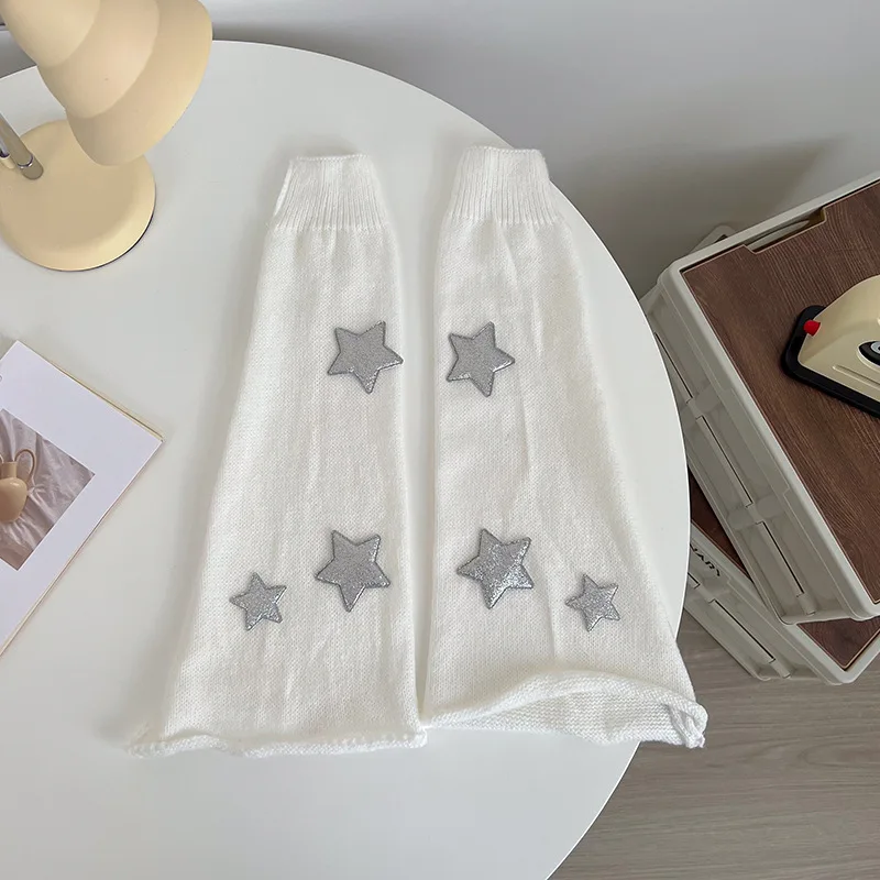 

Kave Leg Socks 3D Star Wide Leg Knitted Horn Sock Set Japanese Autumn/Winter Harajuku Retro Lolita Cartoon Knitted Leg Socks
