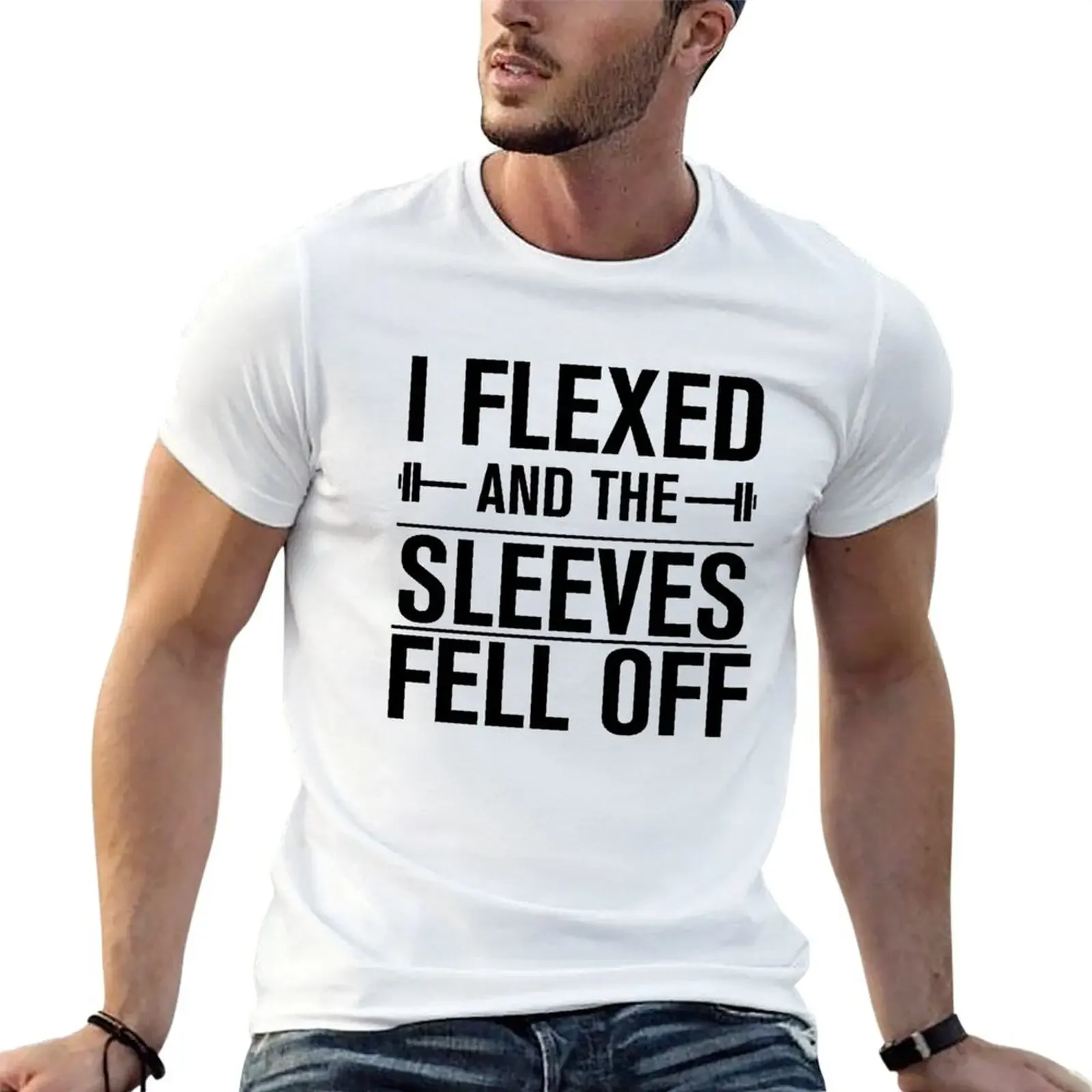 I Flexed And The Sleeves Fell Off T-Shirt customs design your own summer clothes summer top men graphic t shirts