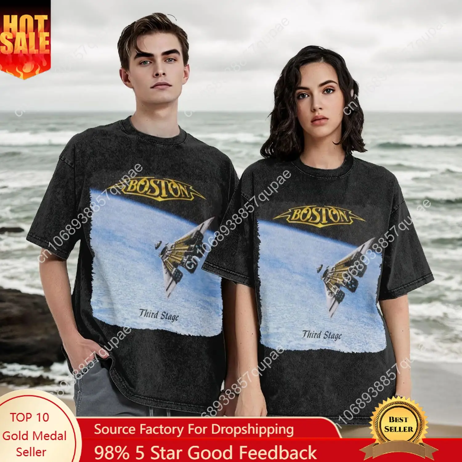 

Bostons Band Vintage Oversized T Shirt Unisex Cotton Tee Round Neckline Short Sleeve Tops Summer