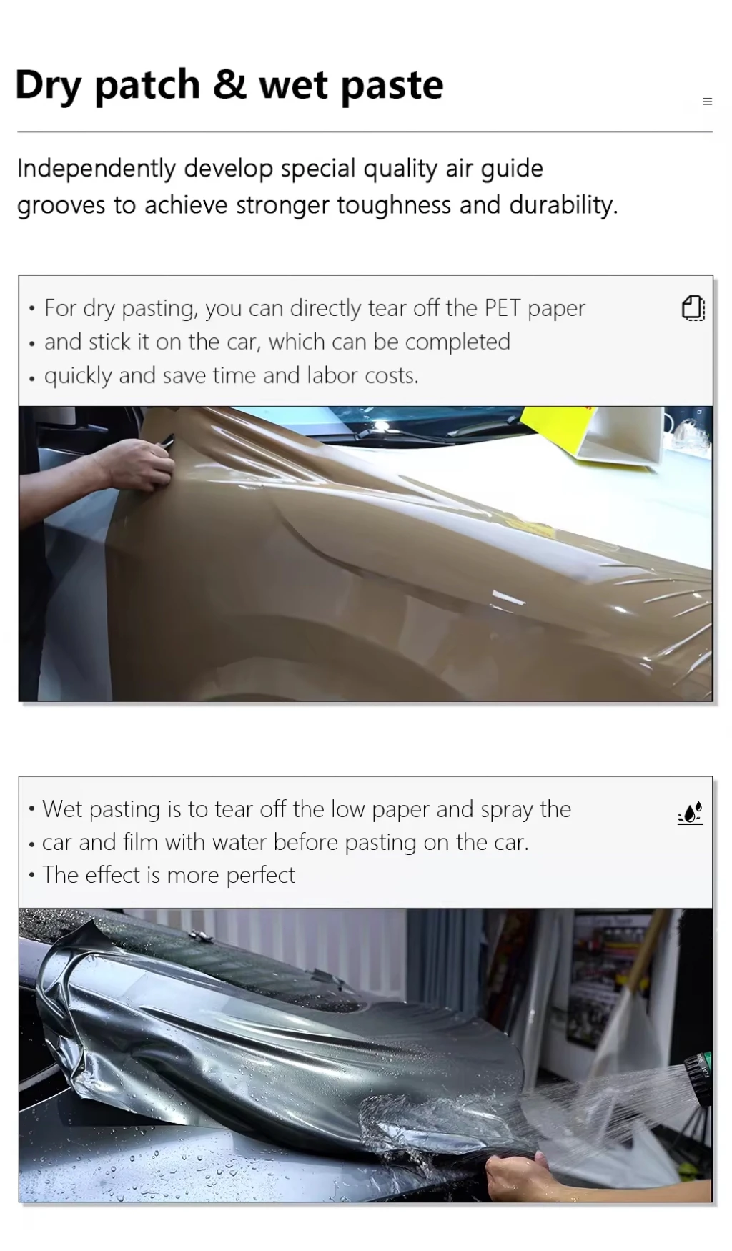 Self Adhesive TPU 3M Colored Ppf Self-healing Color Ppf Film For Cars Hydrophobic High Gloss Wrap PPF TPU Paint Protection Film