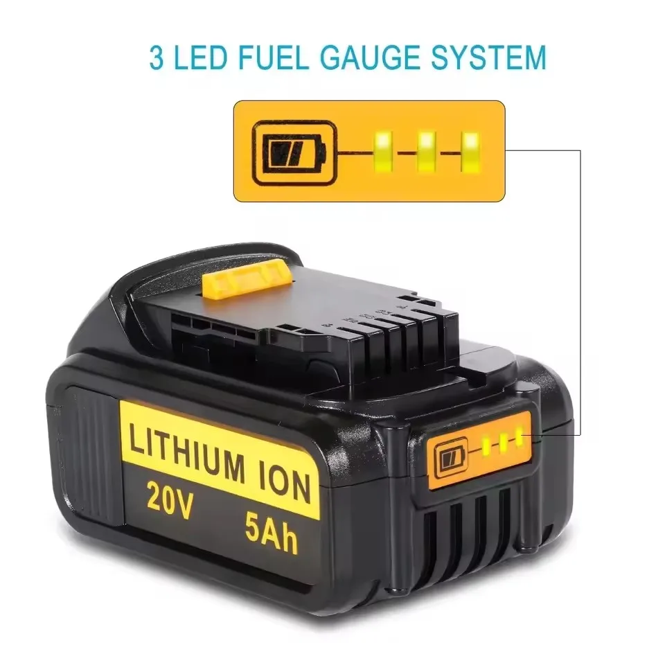 Suitable for DeWalt MAX XR power tool specific 18V 6.0Ah high-performance lithium-ion battery, equip