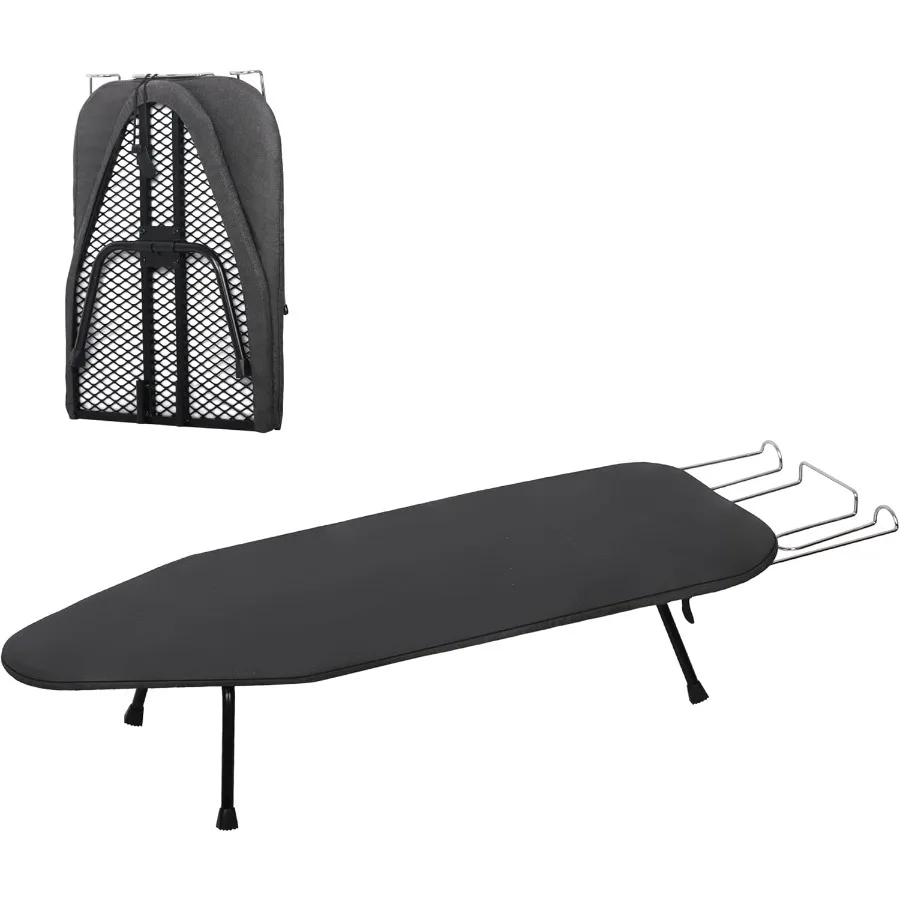 

Small Ironing Board Foldable Table Top Ironing Board Compact Portable Tabletop Iron Boards Metal Mesh Panel 8mm Thicken Pad wit