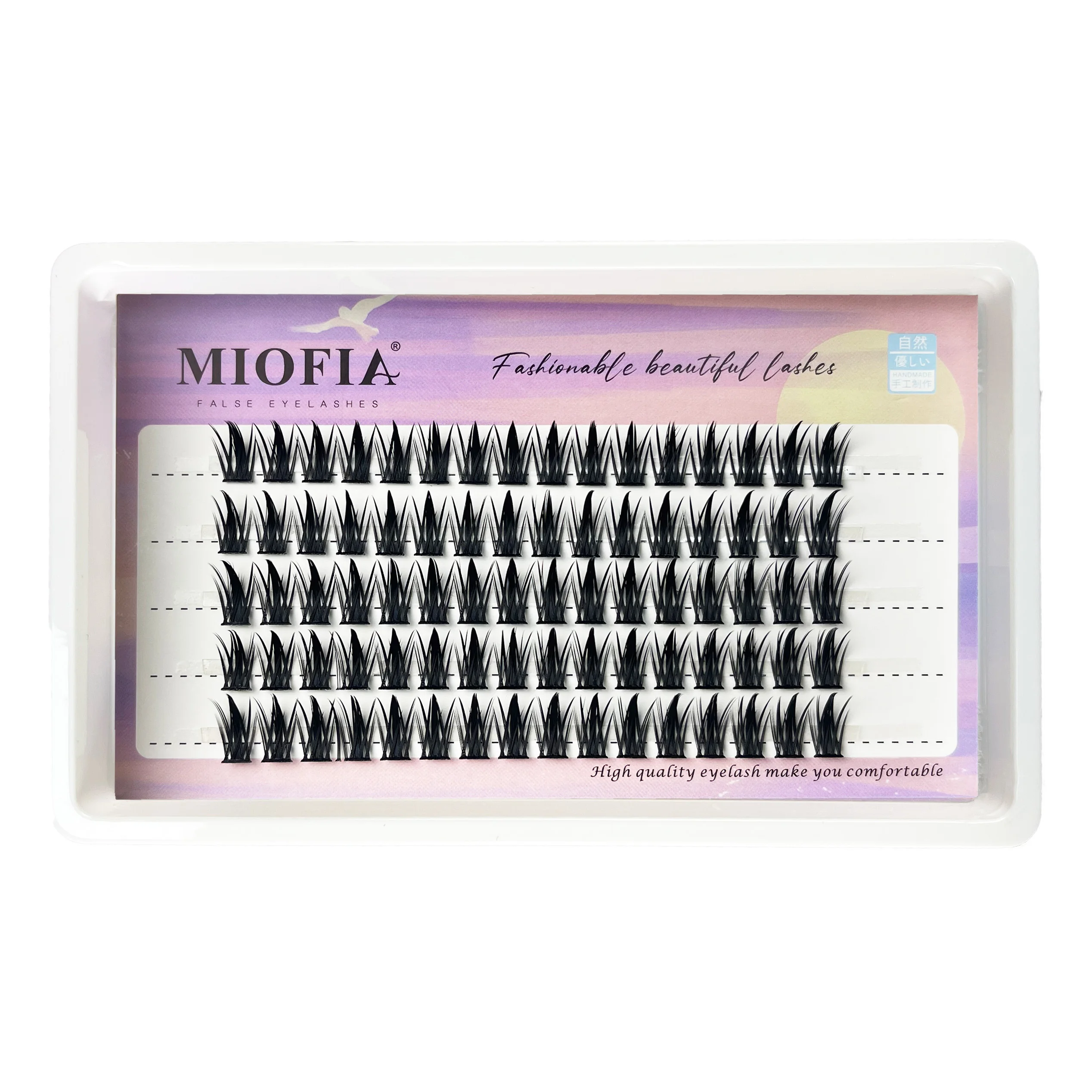 160 grupos de pestañas de imitación de visón 3D, palancos de pestañas individuales rusos naturales, herramienta de maquillaje de extensión de pestañas DIY de gran capacidad