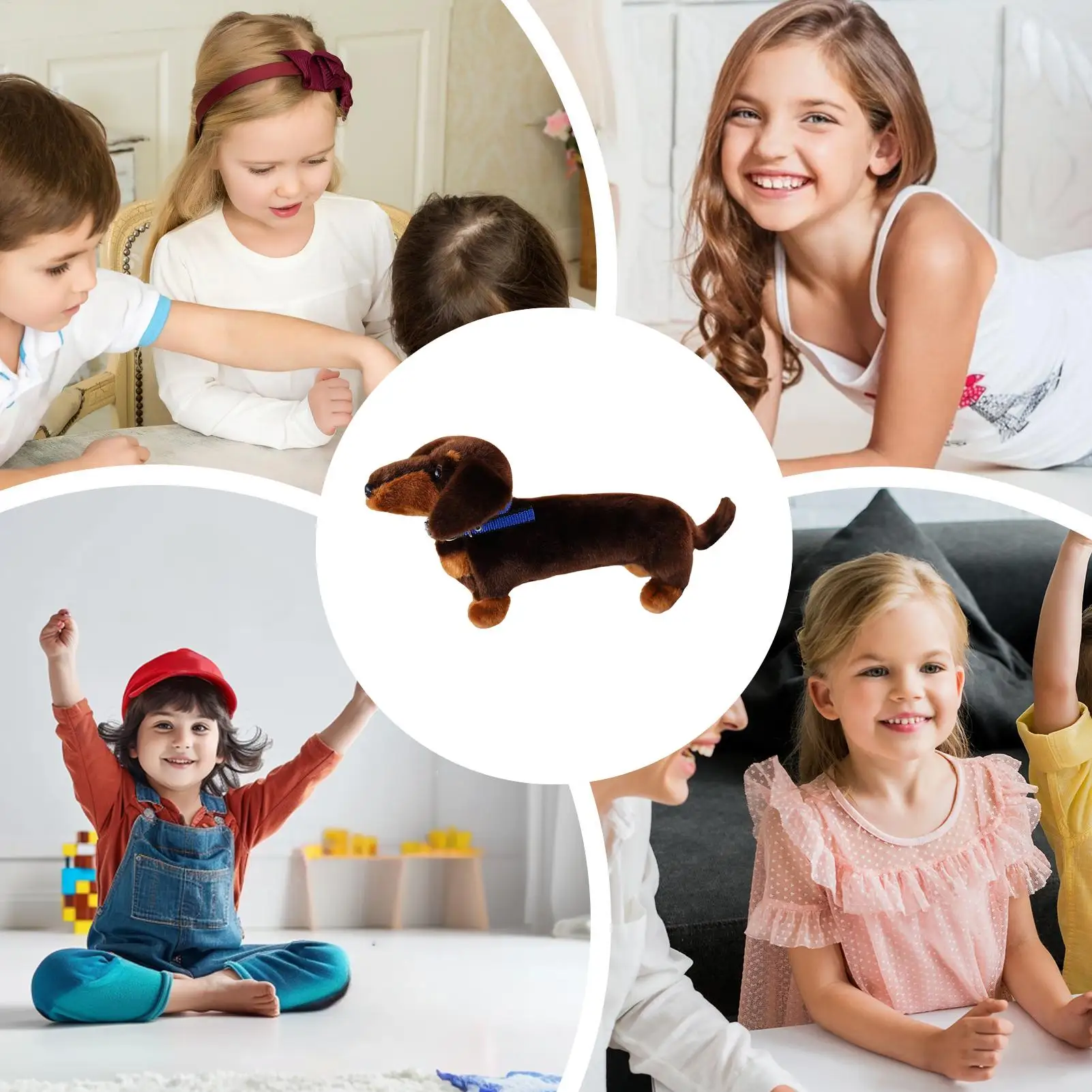 

Dachshund Stuffed Animal Cute Dog Plush Hugging Toy Playtime Companion Animal Stuffed Doll for Kids Adults Nursery Home Desk