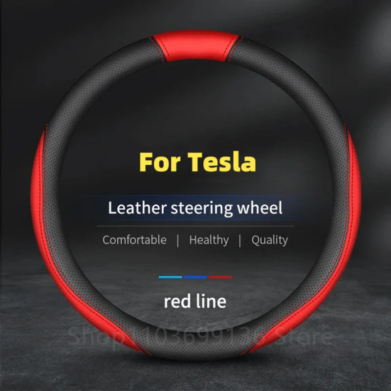 

Suitable for Tesla steering wheel handle cover Model Y Model 3 Model X Model S Leather feel breathable
