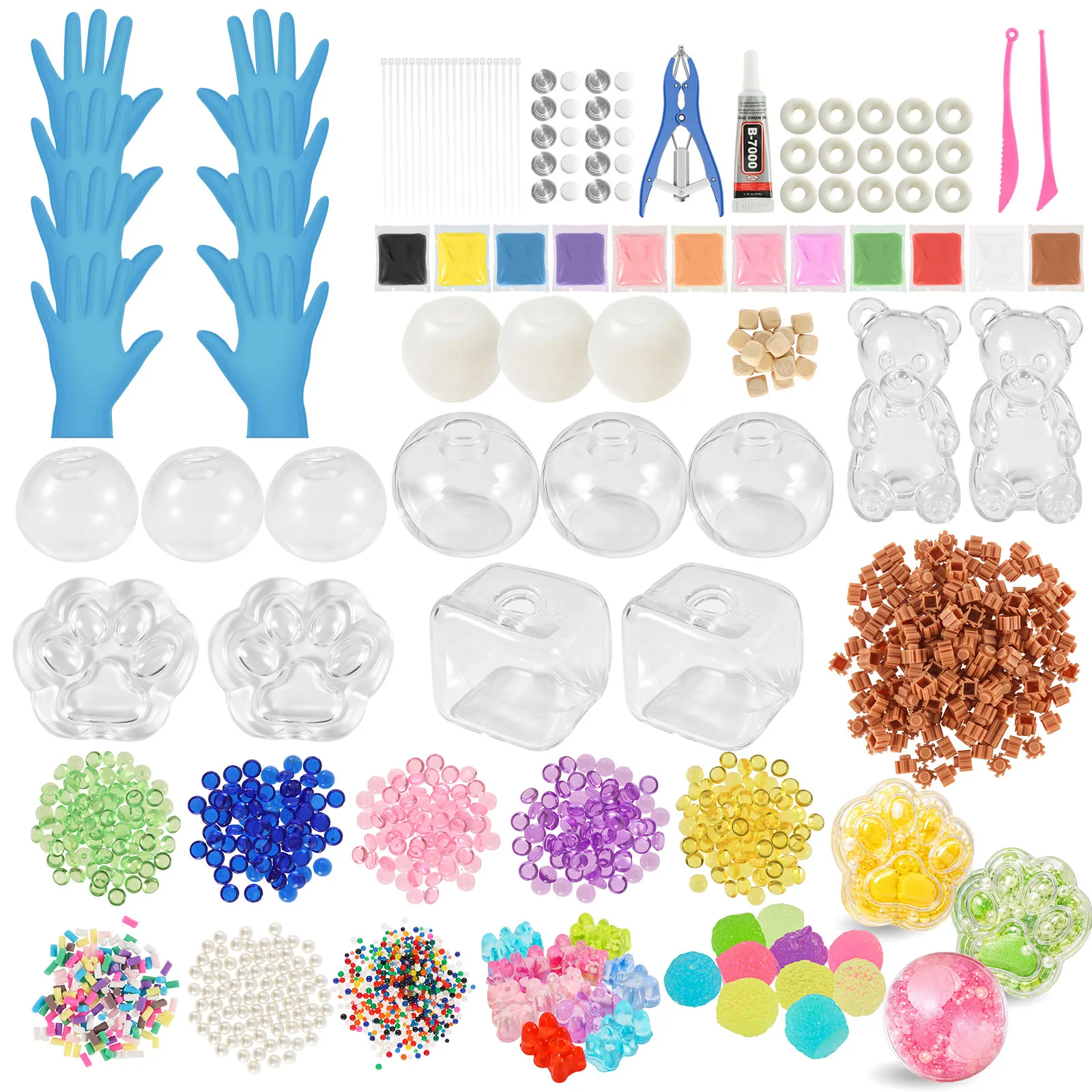 DIY Stressball-Set, handgefertigte TPR-Leerkugelhülle, DIY Stressball-Bastelset, wiederverwendbare Quetschbälle zur Stresslinderung.