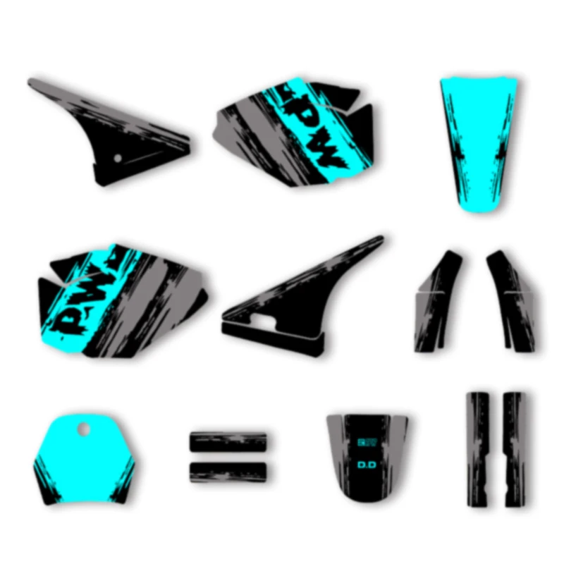 

DSMTECH индивидуальная командная графика фоновая наклейка наклейки для Yamaha PW80 PW 80 все годы PIT Bike украшение для мотоцикла 002