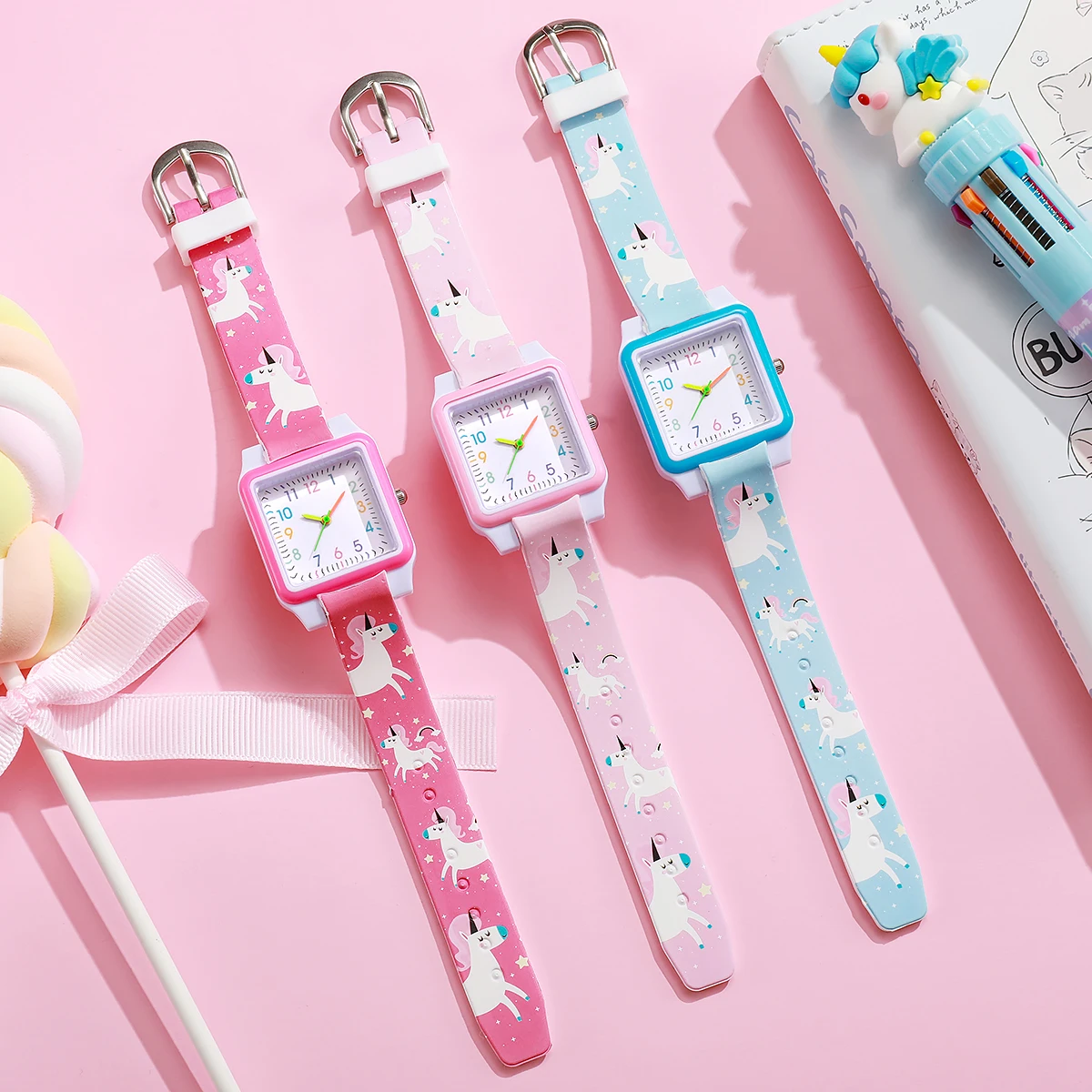 

Cute cartoon unicorn fairy tale fantasy quartz watch, suitable for Christmas and Halloween gifts, a variety of colors available