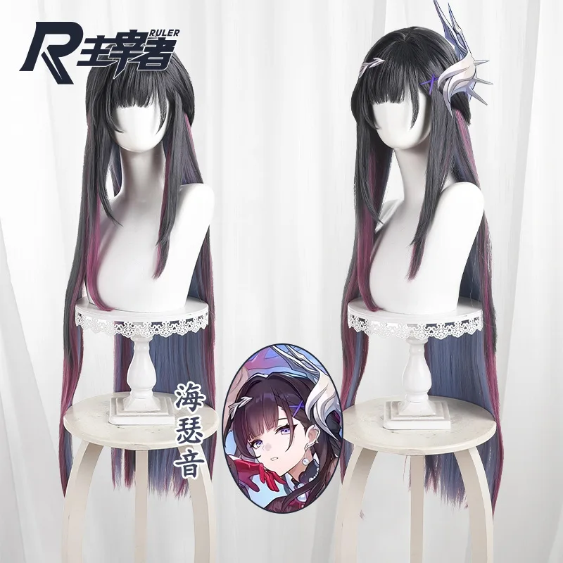 

Парик Hysile Game Honkai Star Rail Hysile Косплей Парик Helektra Косплей Парик Длинные волосы Черные фиолетовые волосы Хэллоуин Вечеринка Ролевые игры