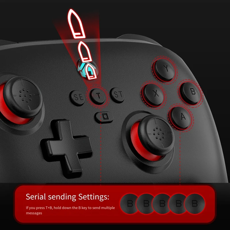 Smart-Z02 Gamepad For Bluetooth Hall Joystick Somatosensory Continuous Hair Vibration For Android IOS Switch Gamepad