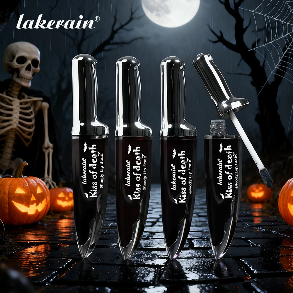 Halloween Matte Lip Stain Liquid Lipstick Dark Shades Lip Tint Smudge‑Resistant Lip Gloss Cosplay Party Long‑Wear Lip Makeup