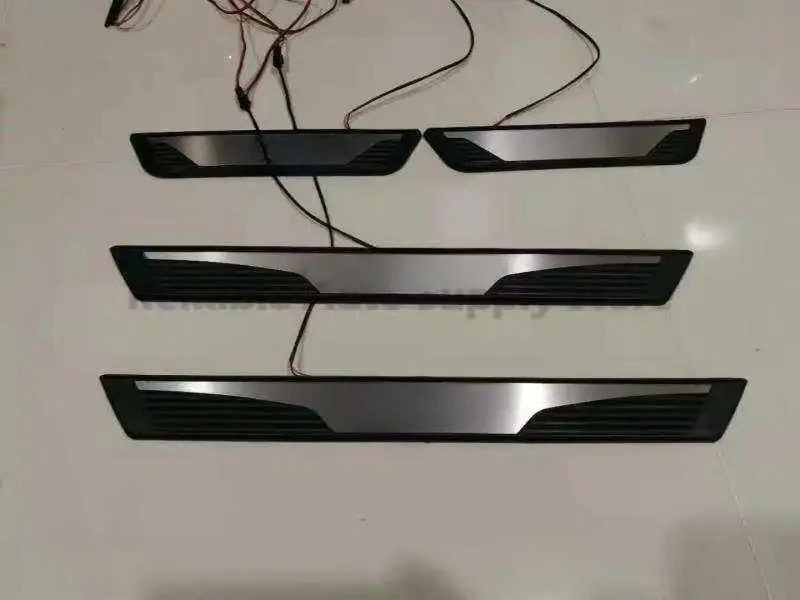 

For MG ZS 2017-2020 LED Illuminated Door Sill Scuff Plate Welcome Kick Plates with Bright Lighting Design Durable Automotive Int