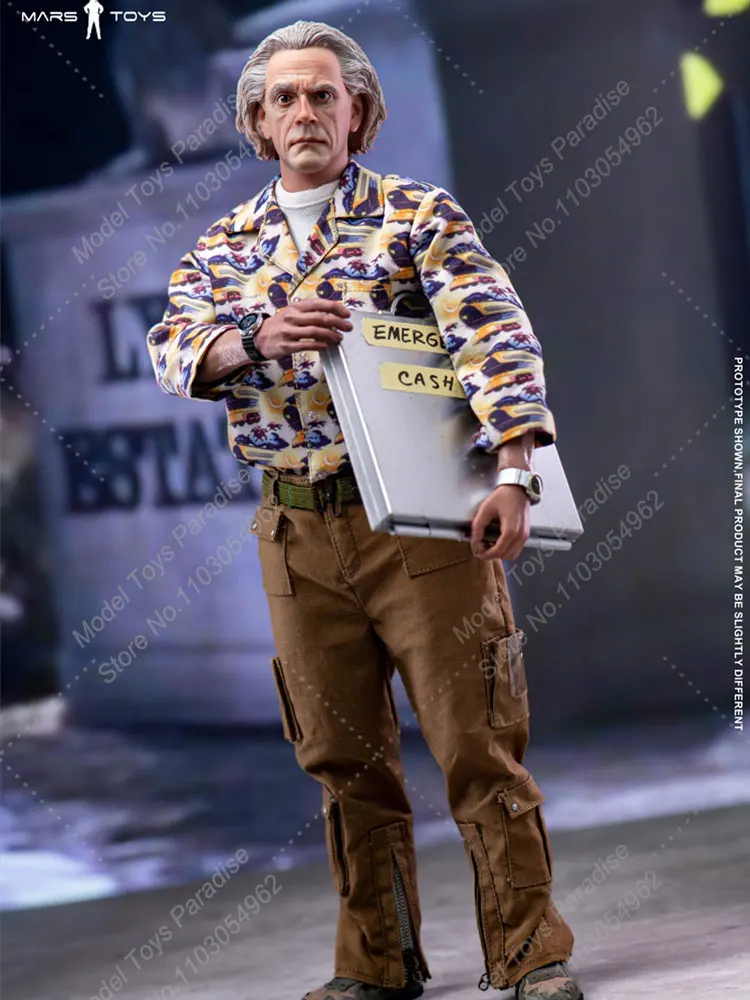 Mars Toys MAT021 1/6 Men Soldier Dr. Emmett Brown Back To The Future Christopher Lloyd Full Set 12inch Action Figure Toys