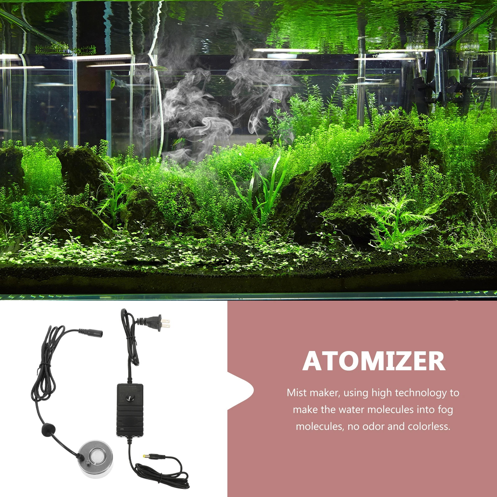 

Ultrasonic Fog Maker Machine 46mm Mist L Gardening Fountain Aquarium Fish Bonsai Large Mist Effect Pond