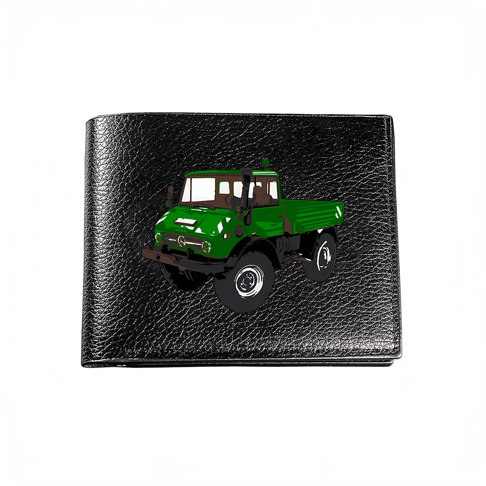 Green Classic Truck Design Men S Wallet Card Holder Casual Business Fashion Print Style Accessory For Everyday Use