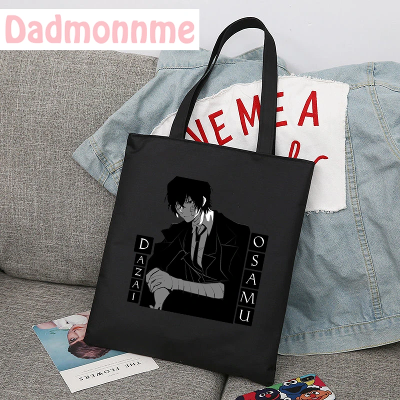 Cartoon Osamu Dazai Anime Fashion Shoulder Bags Large Capacity Wild Messenger Bag Summer New Cute Canvas Handbag Tote Bag