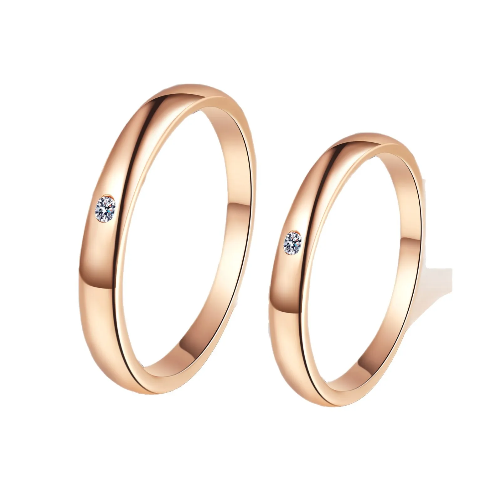 

Exquisite Simple Plain Band Champagne Gold Ring 0.25ct Women Moissanite PT950 Platinum Fine Texture, Comfortable & Skin-friendly