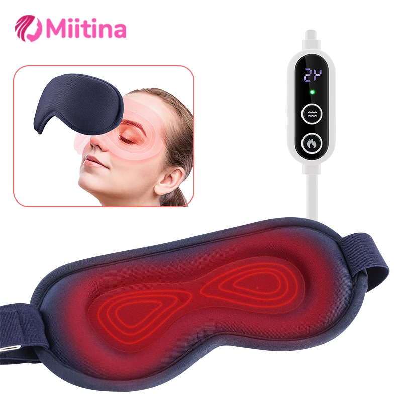 

3D Eye Mask 6 level Vibration Eye Mask 3 Level Heated Electric Steam Constant Temperature Massage Smart Timing Sleep Shading