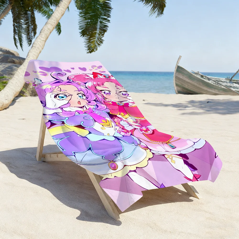 Anime S-Star D-Detective P-Precure Towel Soft Pool Gift For Travel Gym Shower Camping Quick Dry Sports Large Beach Towels