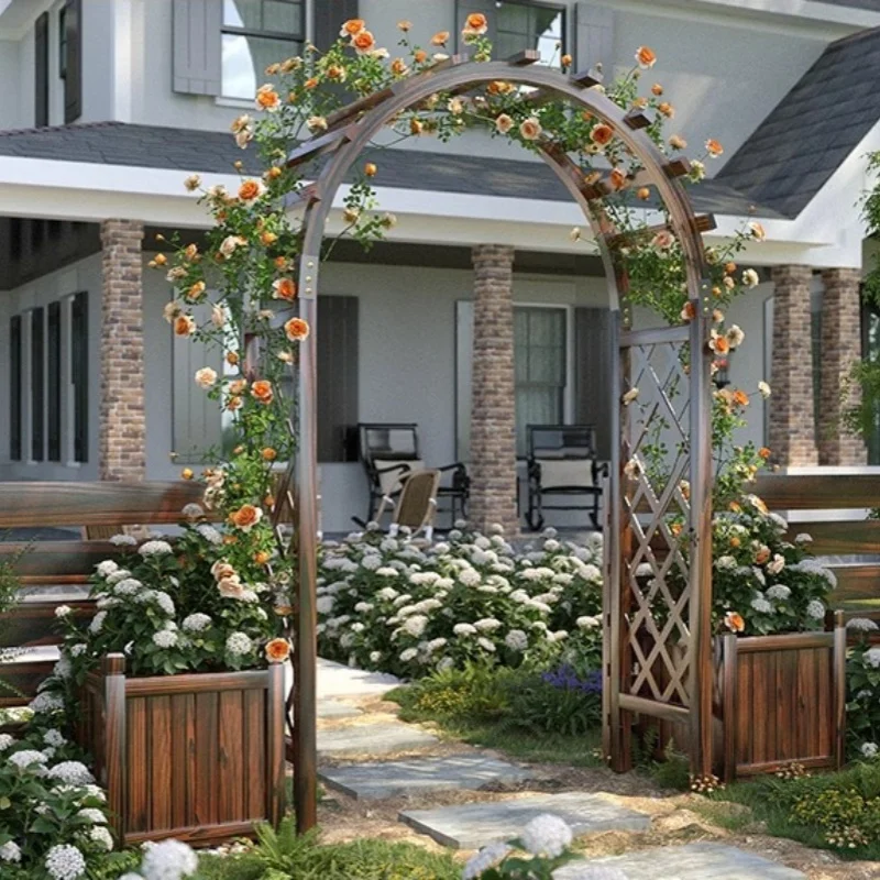 Modern Design Wooden Arbor Arch Trellis for Outdoor Garden Wedding Bridal Party Decoration Greenhouse Climbing Planting