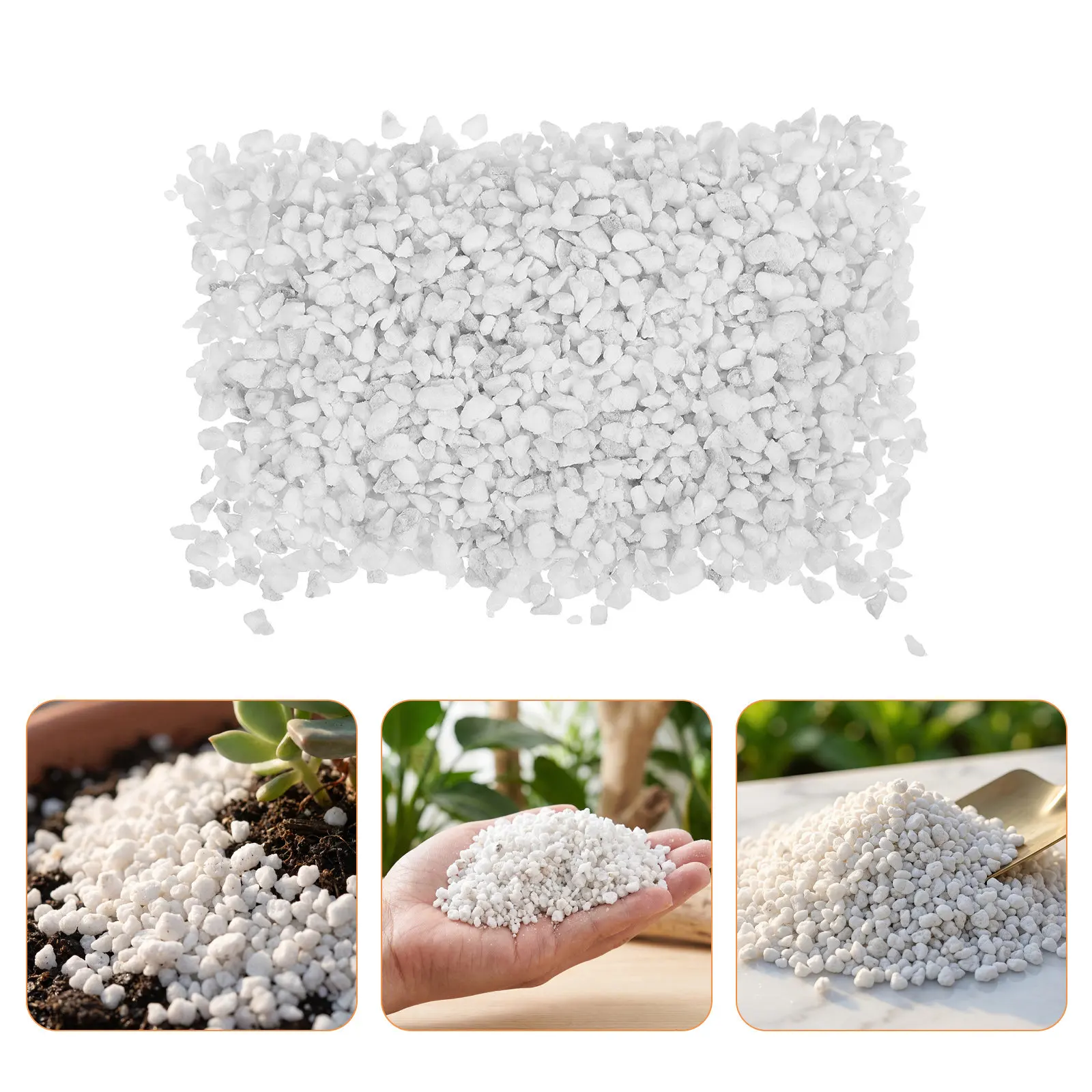 5 Quarts White Horticultural Perlite Rocks for Indoor Plants Orchid Succulents Drainage Stones Soil Aeration Gardening