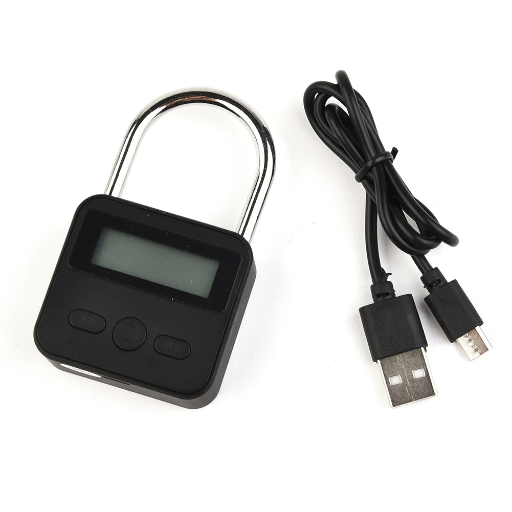 LCD Display Electronic Time Lock, Automatic Unlock, 99 Hours Max Timing, USB Rechargeable, Great for Delay Patients