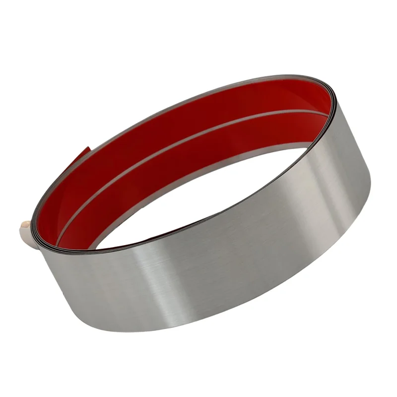 ABUG-Stainless Steel Kick Plate, Peel And Stick Kickplate Base Cover, Baseboard Molding Trim For Wall, Kitchen Cupboard