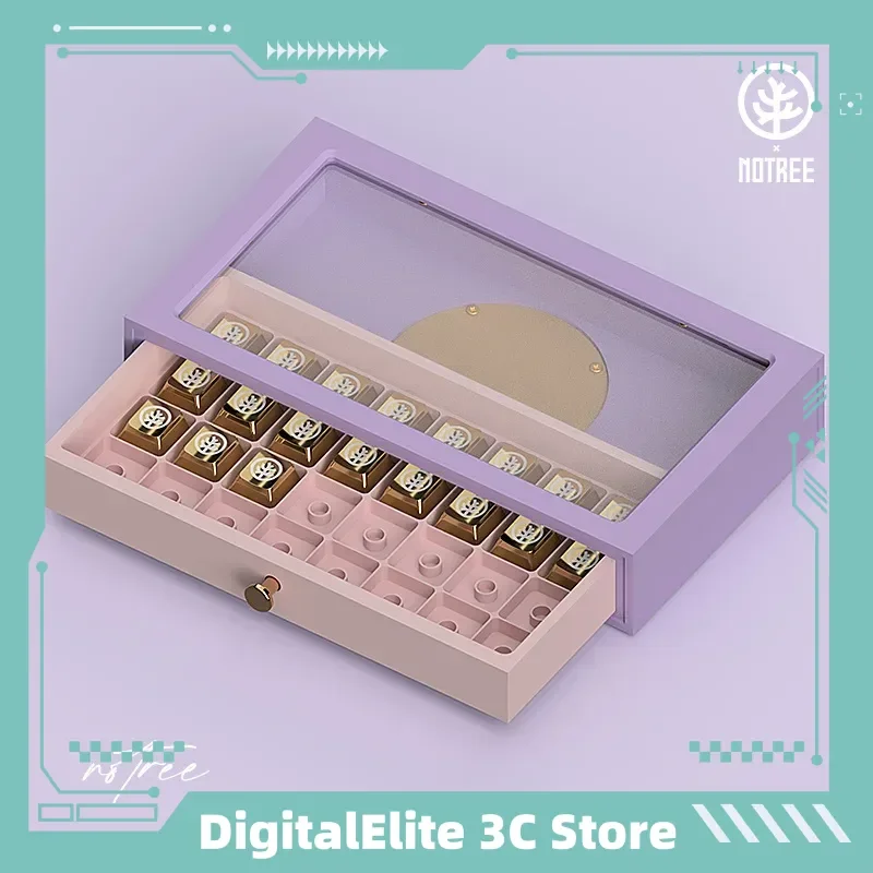 

Notree 32-Keycap Storage Drawer Box Cherry Profile 3D Printed PLA Multitone Customized Keycap Organizer for Computer Accessories
