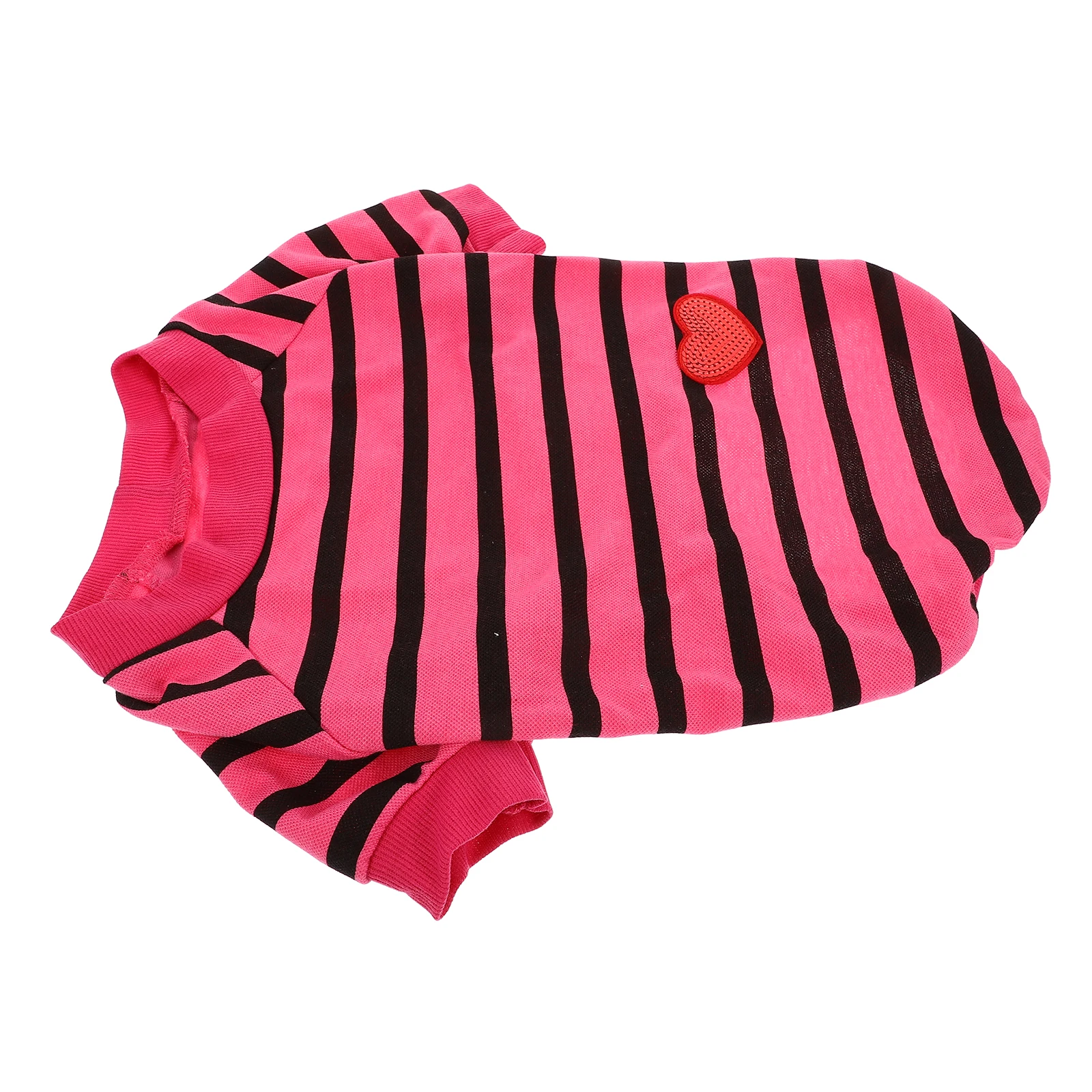 

1 Pcs Fashionable Breathable Dog Shirt Cotton Striped Summer Pet T-Shirt Comfortable Dog Outfit Adorable Pet Clothing