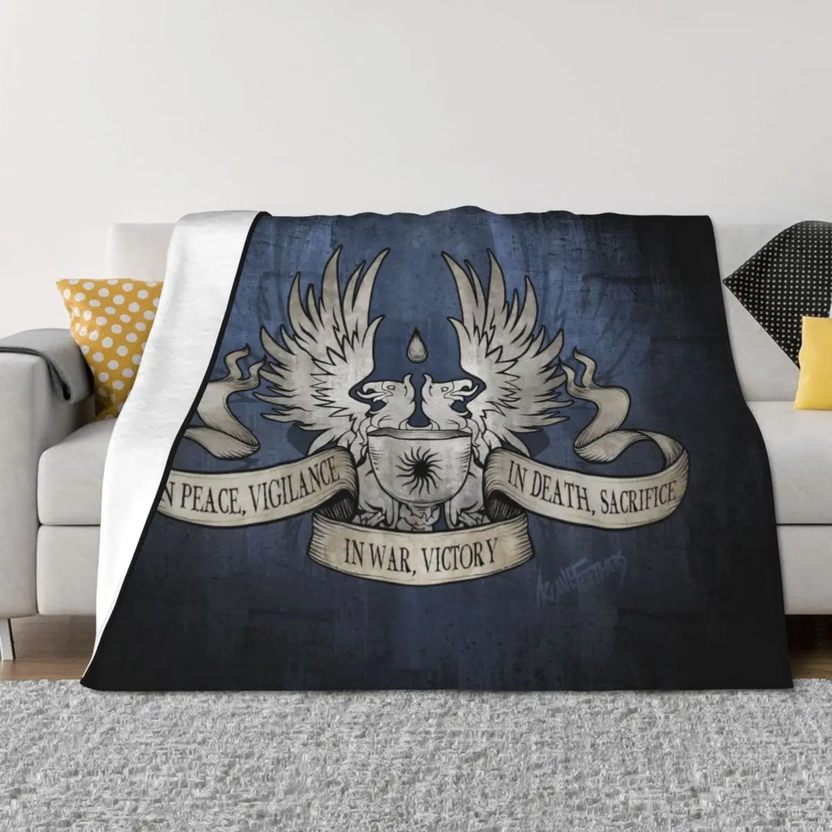 

Dragon Age: Grey Warden Motto Throw Blanket Thermal blankets ands Shaggy Designers Blankets