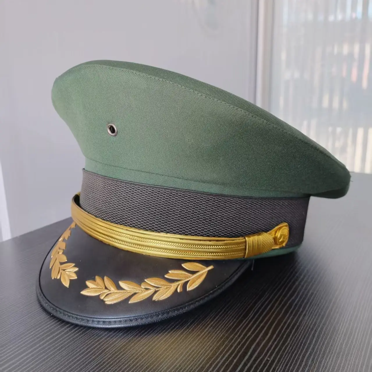 security staff Military green men's soldier cosplay hat, pilot, shipyard work hat