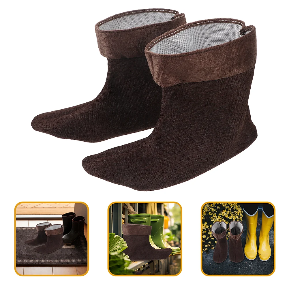 Water Shoes Rain Boot Lining Hunter Liners Winter Boots Fleece Keep Warm Black Man
