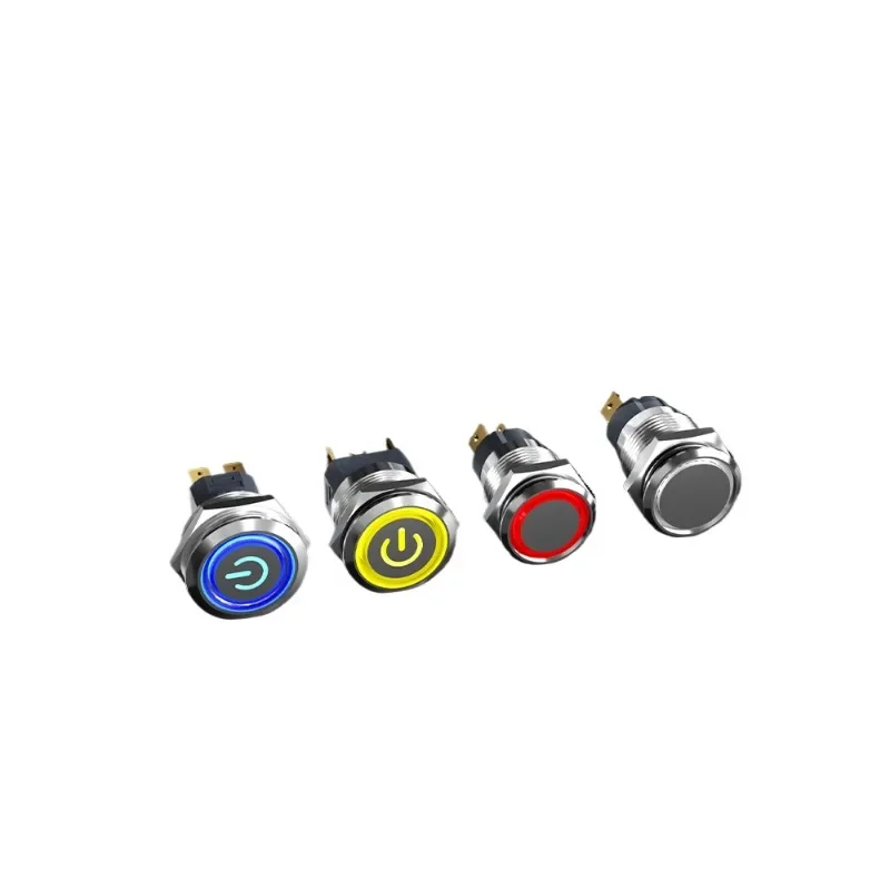 

Metal Button Switch 22mm Waterproof Self-Locking 16mm Self-Reset with Light Start Key