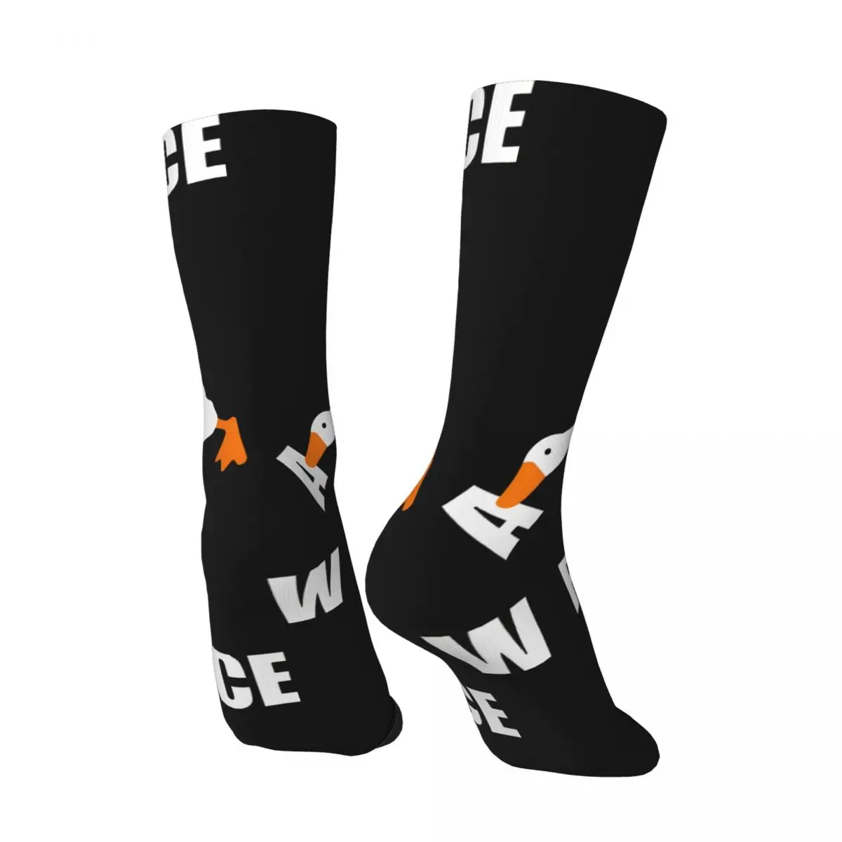 Fun And Funny Men's Socks Retro Harajuku U-Untitled Goose Game Street Style Novelty Seamless Crew Sock