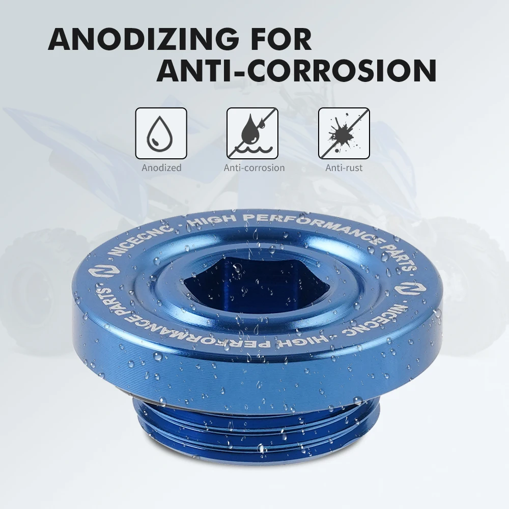 

NICECNC Aluminum Oil Filler Cap with Rubber O-Ring For Yamaha Raptor 700 Engine Oil Drain Plug For Yamaha FJR FZ FZR XV XVZ YZF