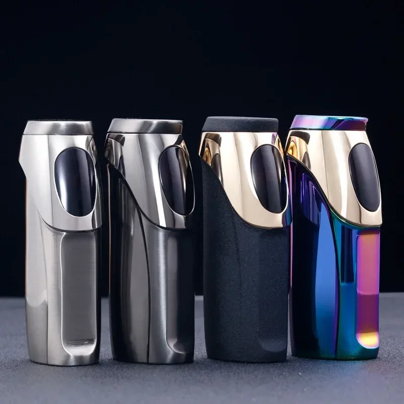 JOBON-Touch Screen Induction Lighter, Three-flame Direct-jet Gas Cigar Lighter, Hybrid Inflatable Windproof Lighter Gift