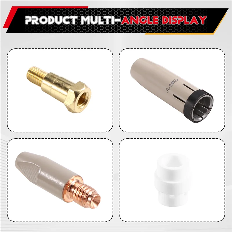 

【Hot-Selling!】9Pcs 24KD Coating Protection Nozzle 0.8Mm MIG Torch Gas Nozzle Tip Holder Of 24KD MIGMAG Welding Torch