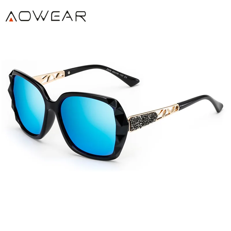 AOWEAR Vintage Rosa Spiegel Sonnenbrille Frauen Polarisierte Quadratische Gradienten Sonnenbrille für Damen Klare Übergroße Lunette De Soleil – Detail 8