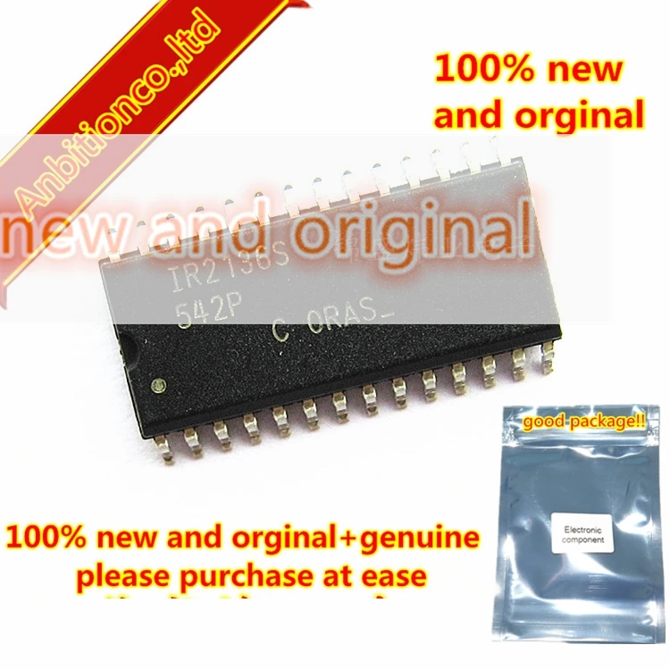 5pcs 100% new and orginal IR2136STRPBF IR2136S SOP28 3-PHASE BRIDGE DRIVER in stock connection